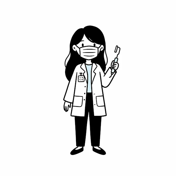 Cartoon Female Scientist