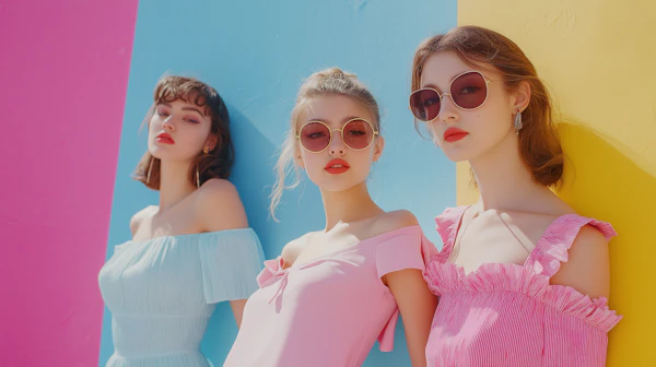 Vibrant Fashion Trio