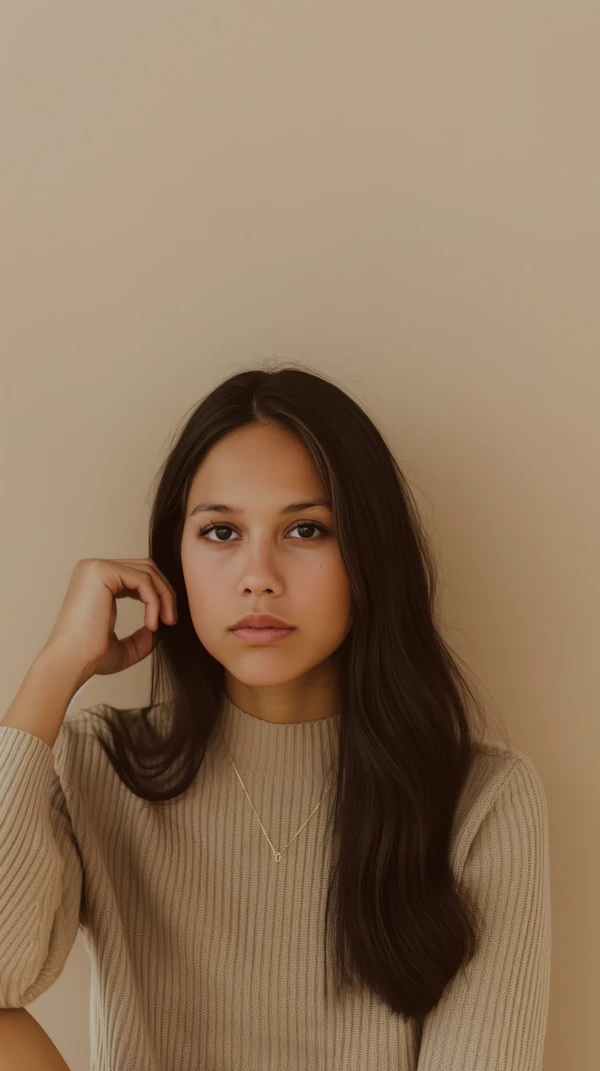 Contemplative Young Woman