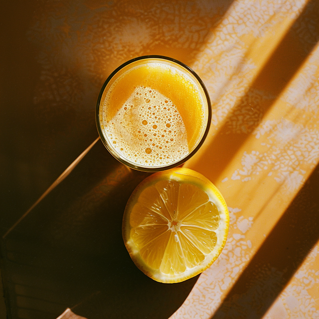 Morning Freshness with Orange Juice and Lemon