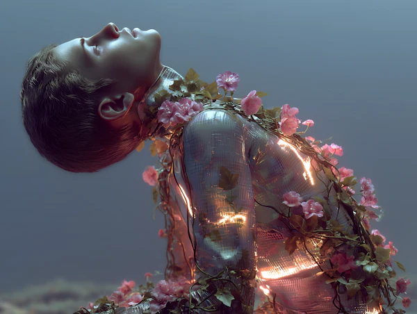 Surreal Metallic Figure