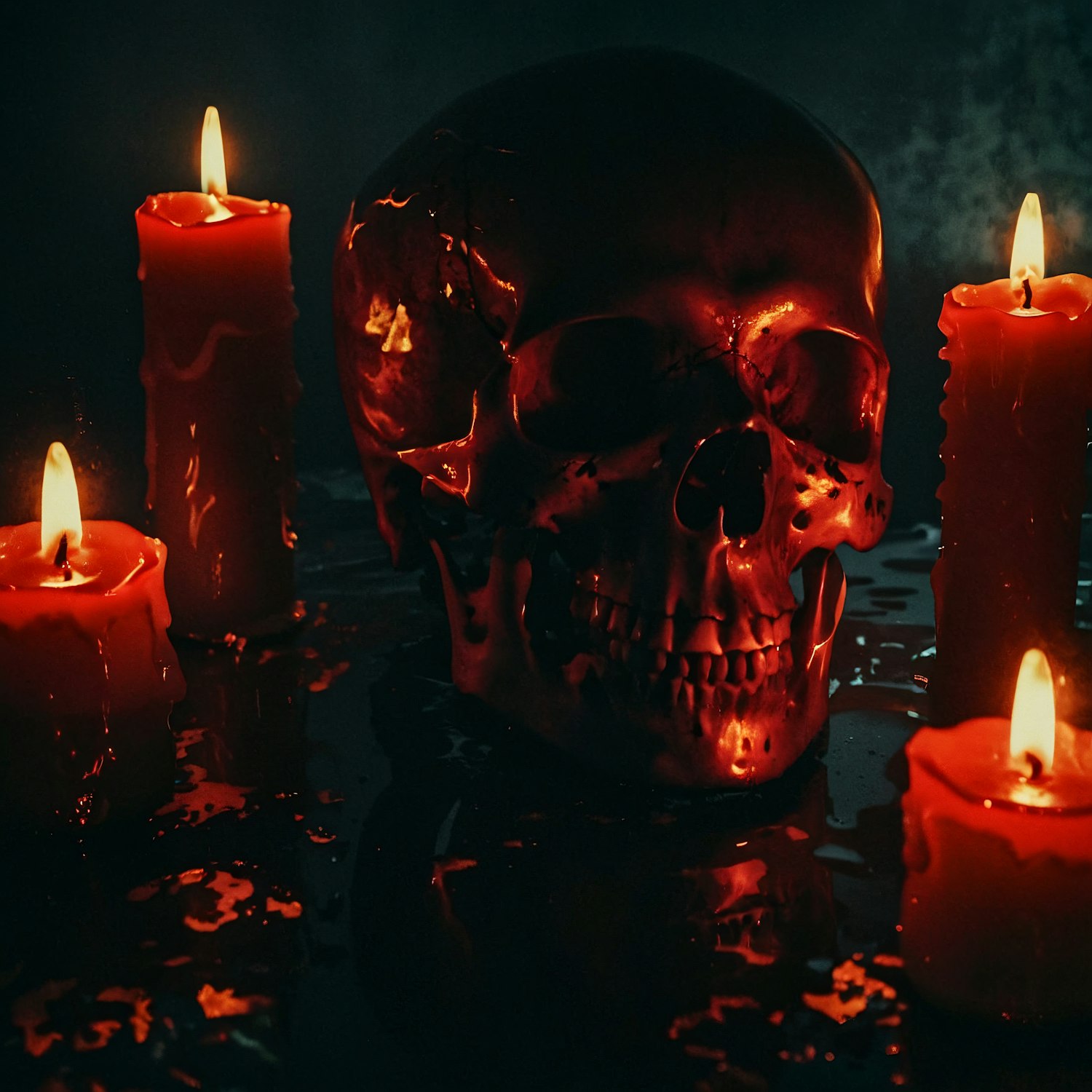 Skull with Candles