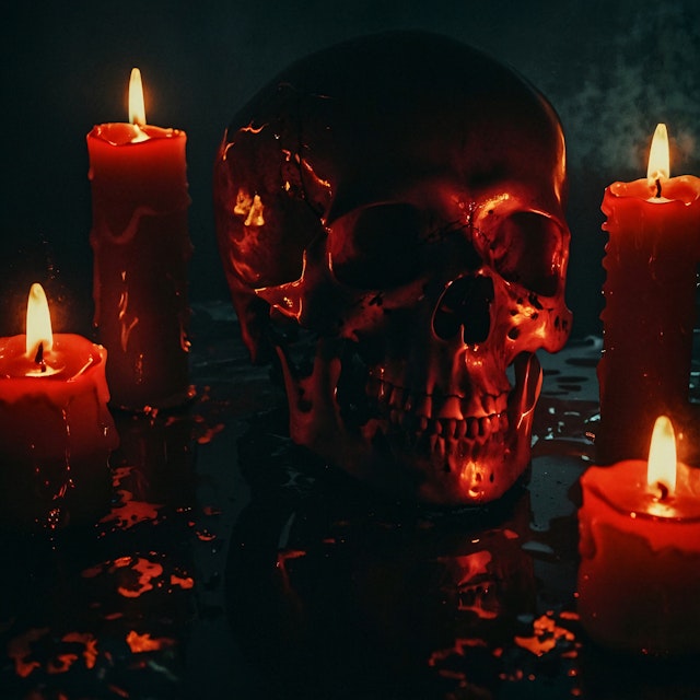 Skull with Candles