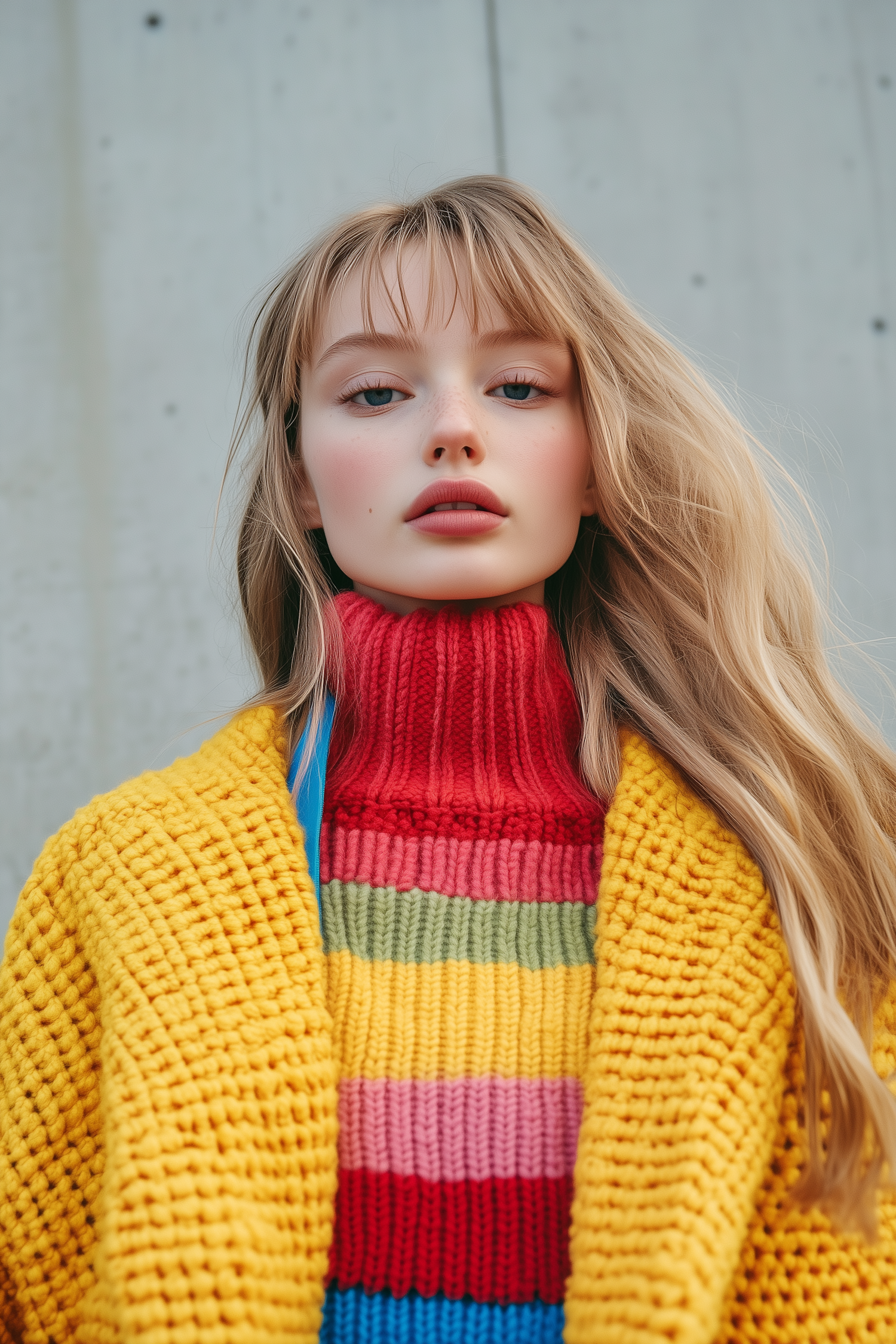 Colorful Knit Sweater Portrait