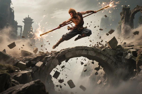 Monkey Warrior Action Scene