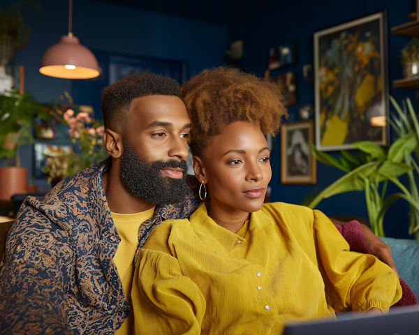 Cozy Living Room Couple
