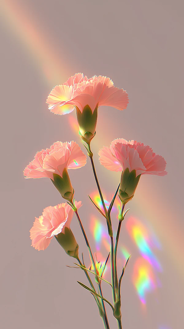 Pink Carnations Display
