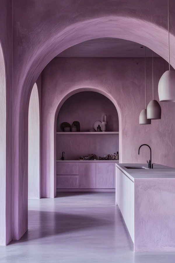 Lavender Modern Kitchen