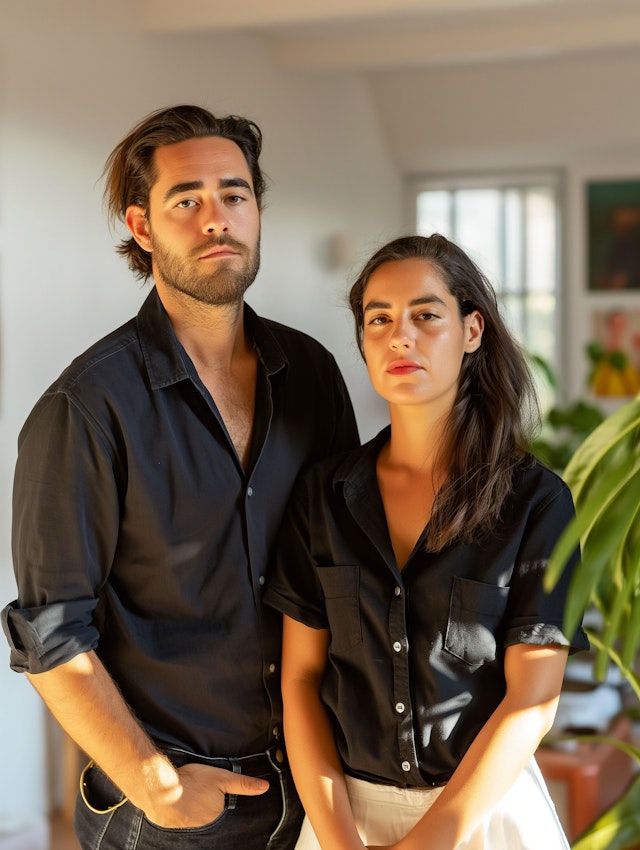 Young Couple in Indoor Natural Light