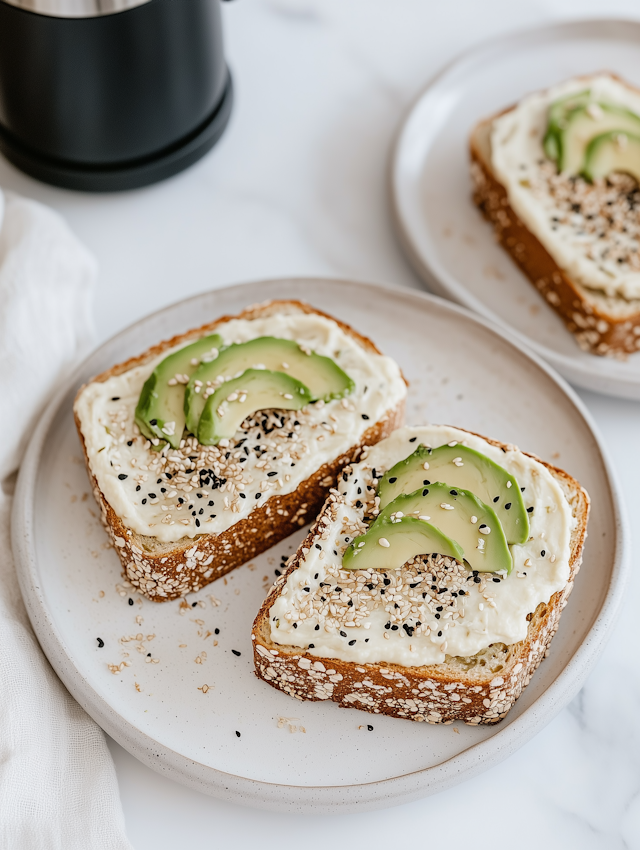 Avocado Toast with Sesame Seeds