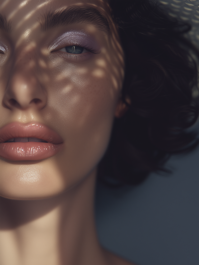 Close-up Portrait with Dramatic Lighting