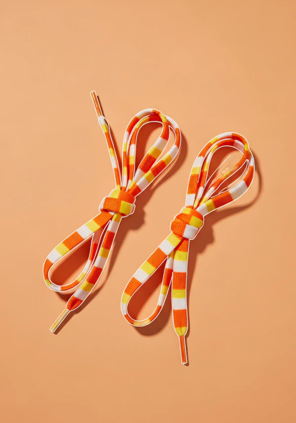 Striped Shoelaces Display