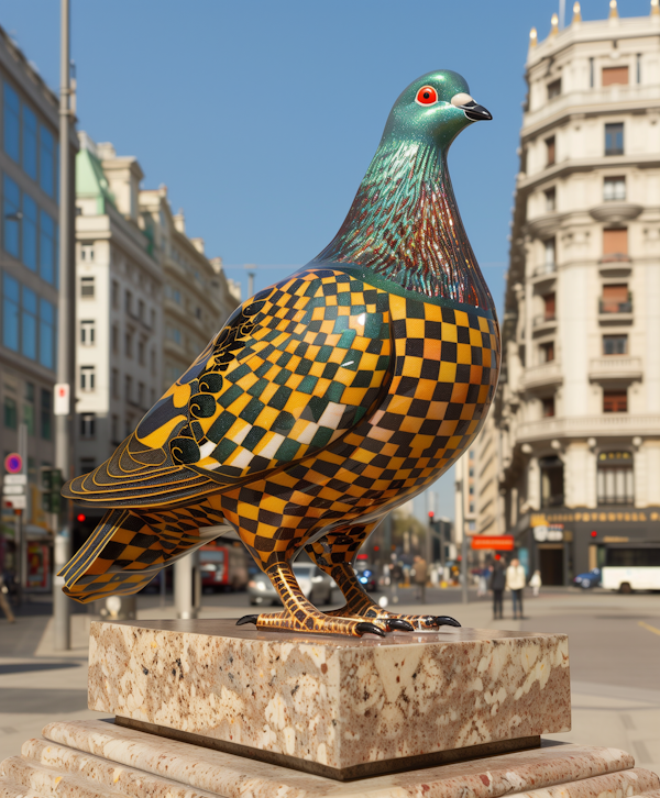 Urban Pigeon Sculpture