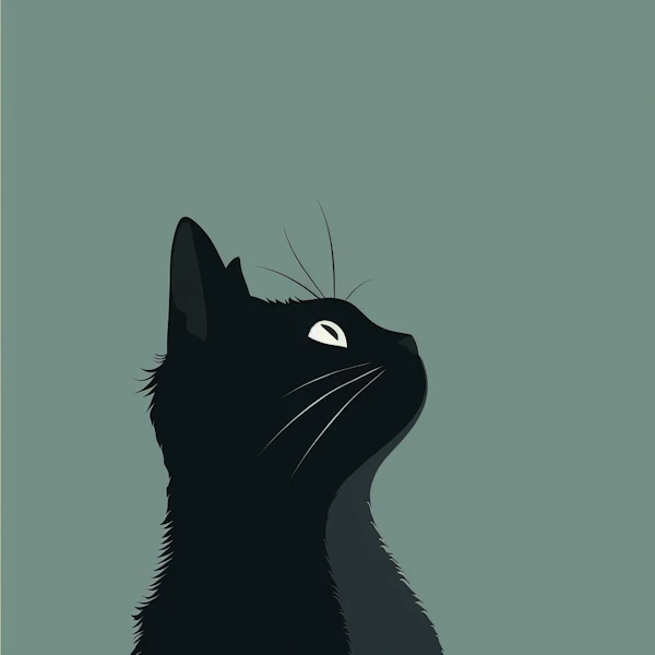 Curious Black Cat