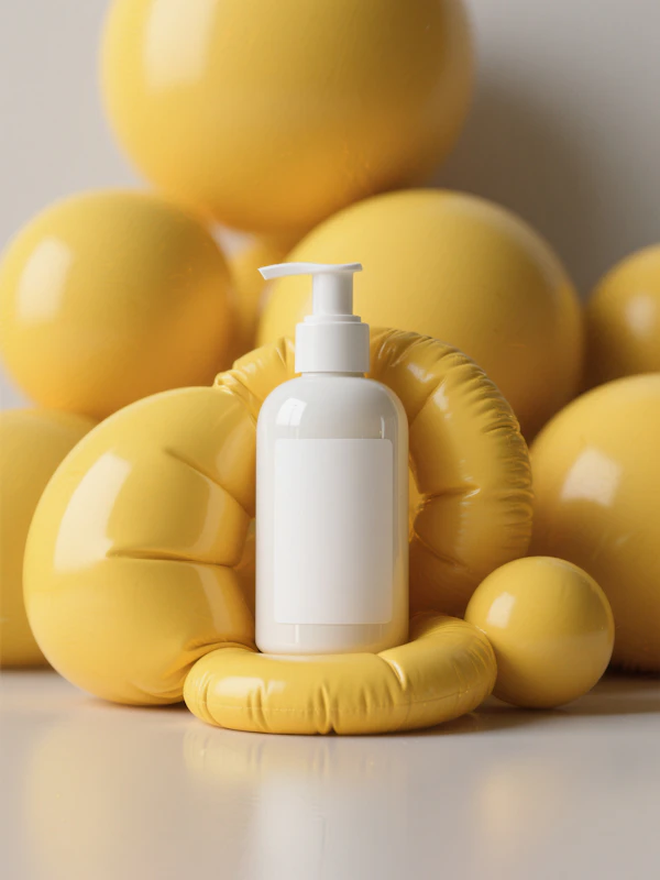 White Bottle with Yellow