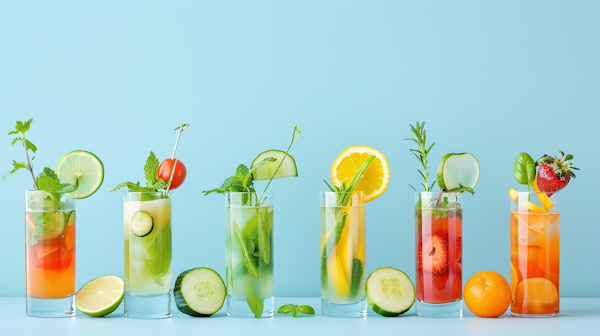 Colorful Assortment of Beverages