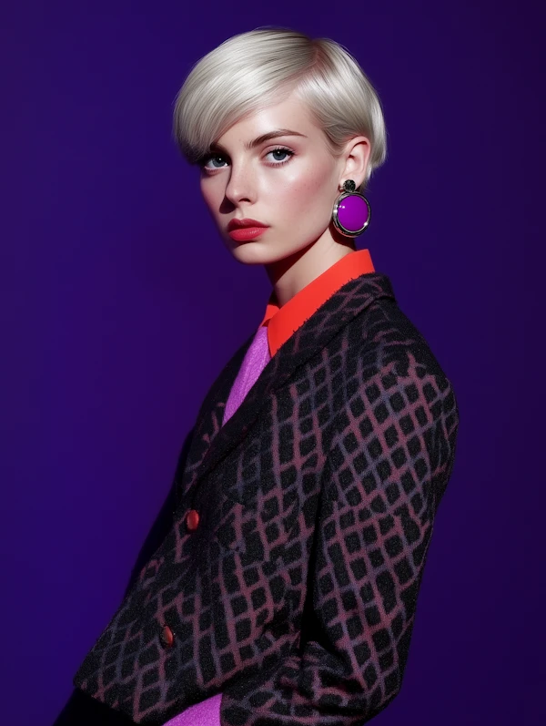 Striking Portrait with Bold Fashion