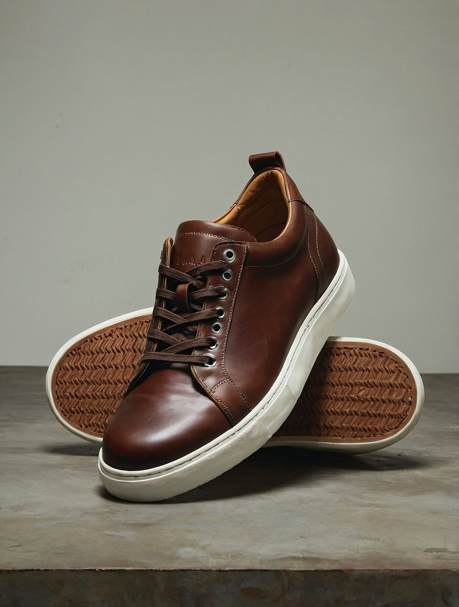 Brown Leather Sneakers