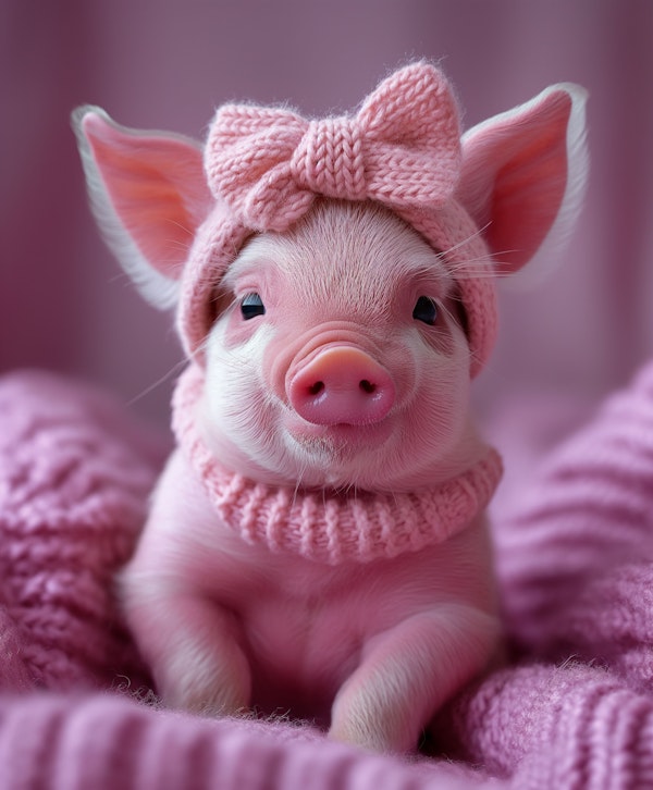 Cozy Pink Piglet