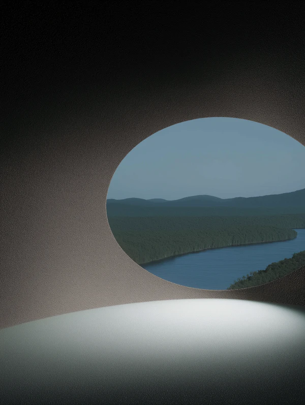 Framed Serene Landscape