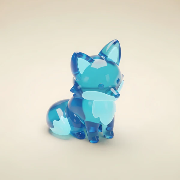 Stylized Blue Fox