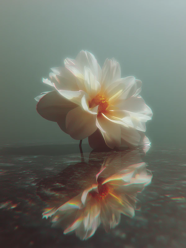 White Flower Reflection