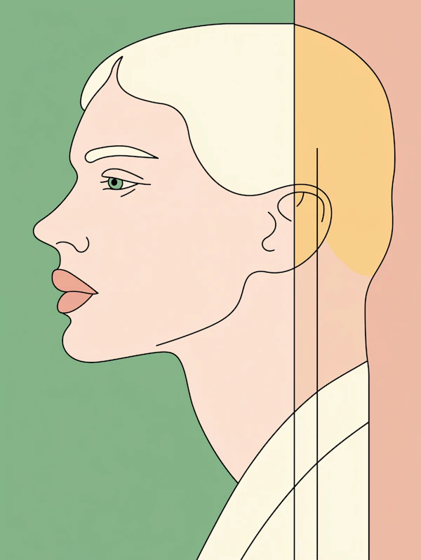 Stylized Human Profile Illustration
