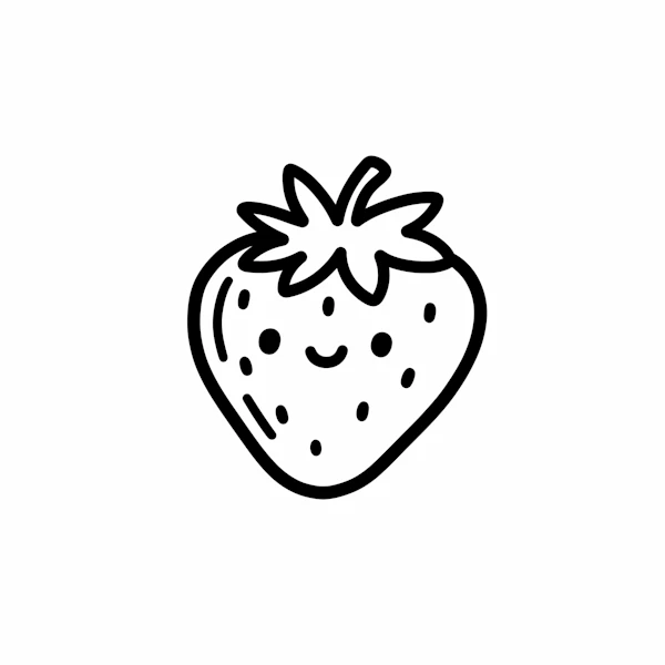 Smiling Strawberry Art