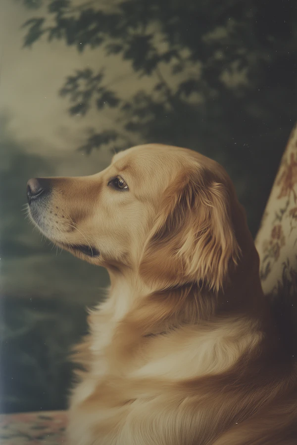 Golden Retriever in Profile