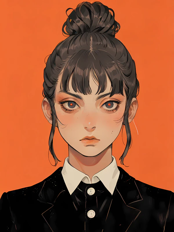 Stylized Portrait of a Young Woman
