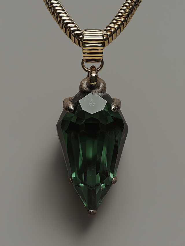 Elegant Green Gemstone Pendant