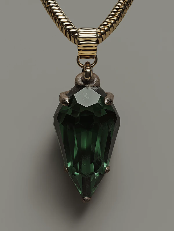 Elegant Green Gemstone Pendant
