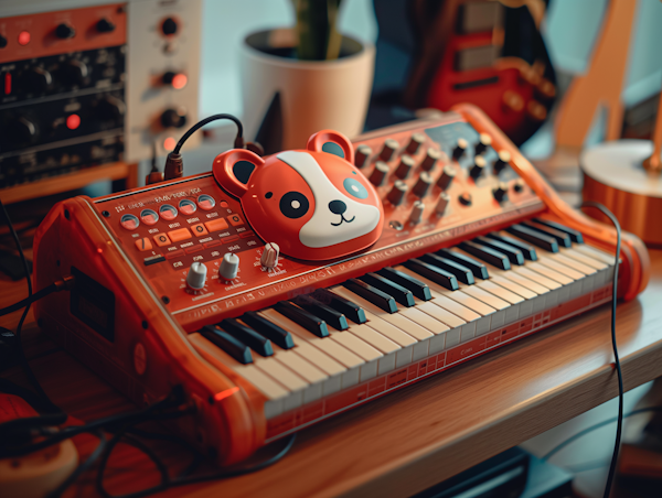 Whimsical Bear-faced Music Keyboard