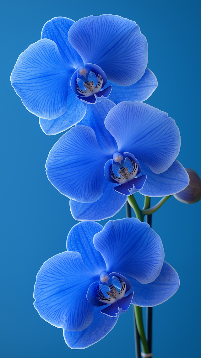 Trio of Blue Orchids