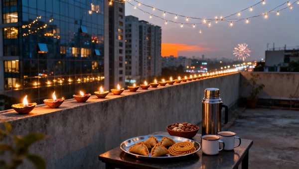 Festive Rooftop Evening