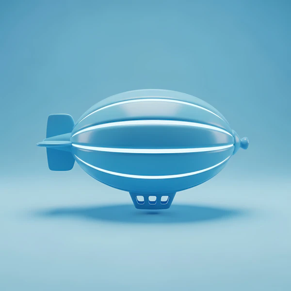 Monochromatic Airship Art