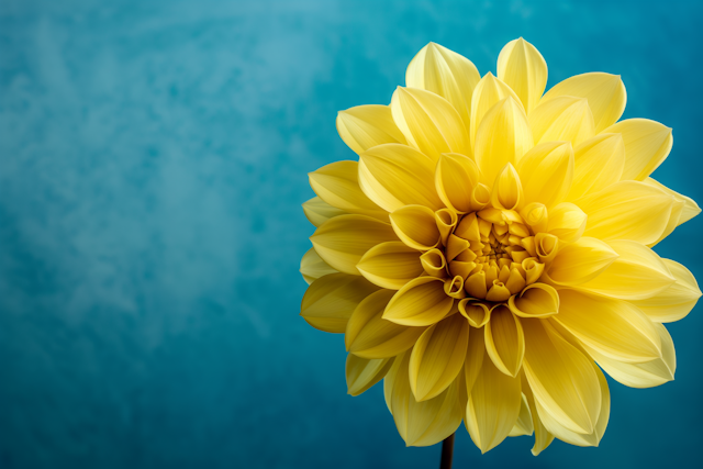 Vibrant Yellow Dahlia