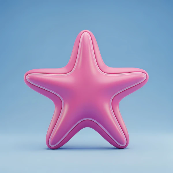 Glossy Pink Star