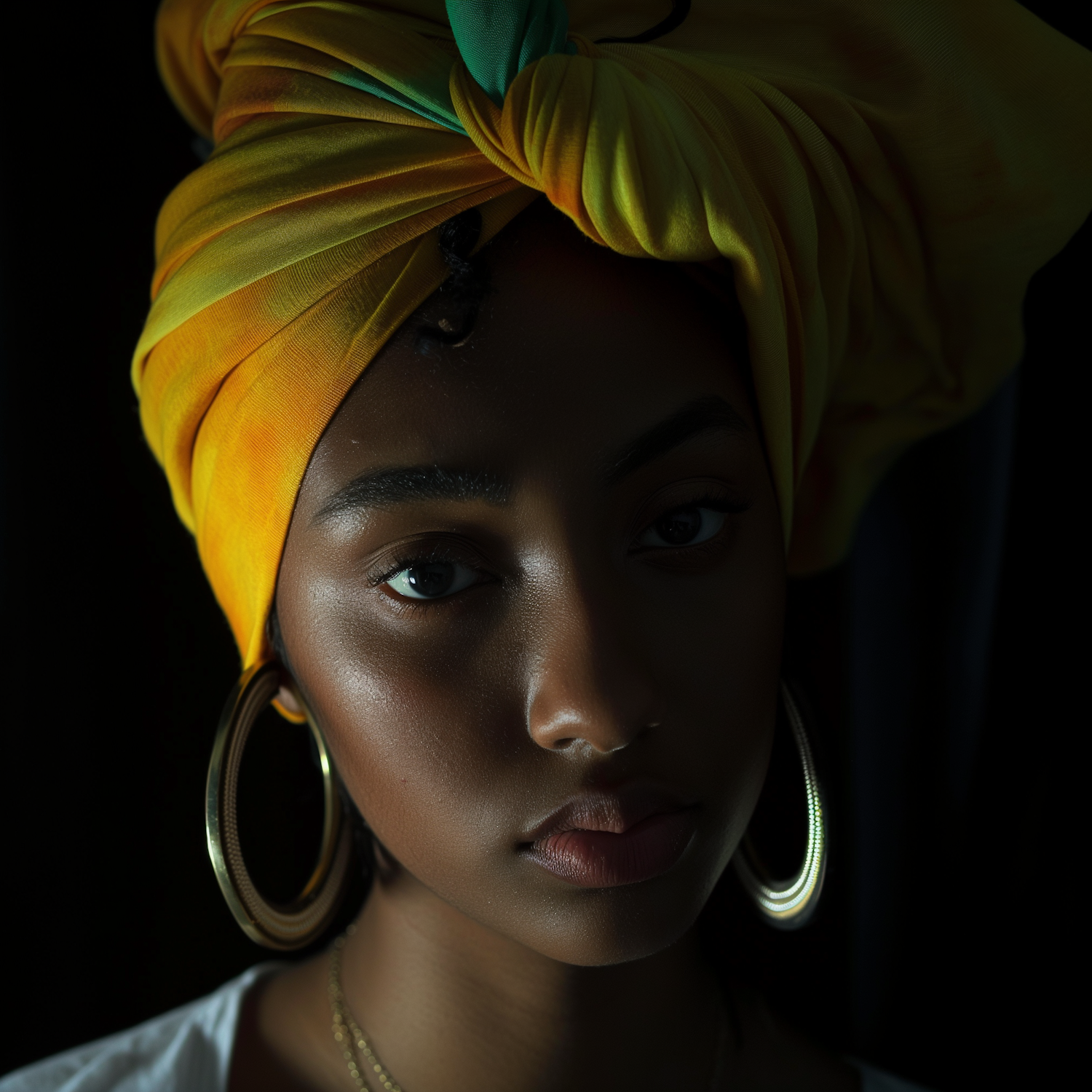 Portrait with Yellow Headwrap