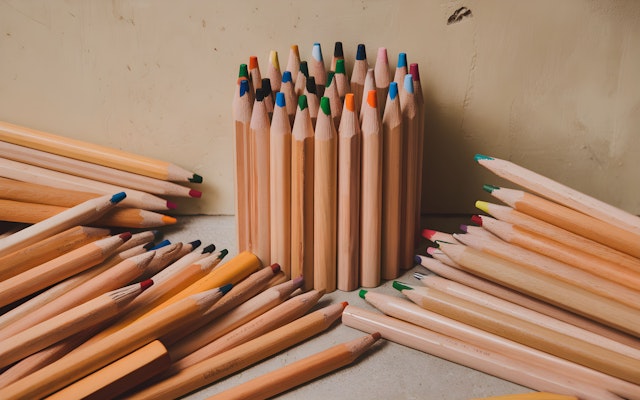 Colorful Array of Pencils