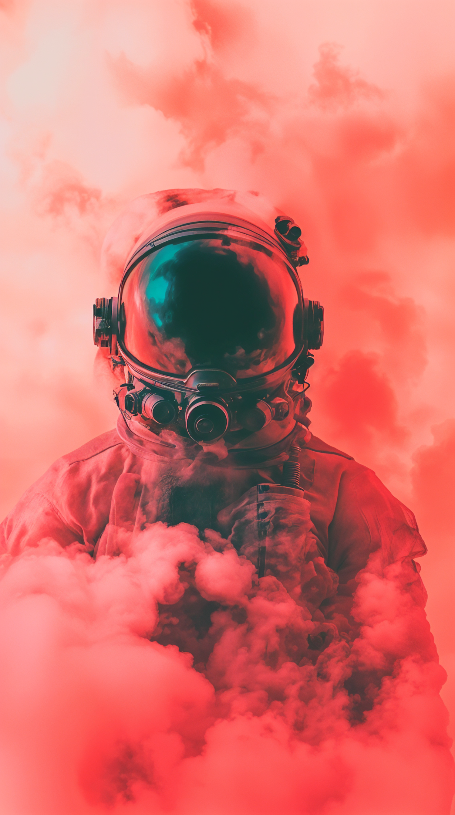 Astronaut in Surreal Clouds