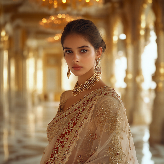 Young Woman in Traditional Attire