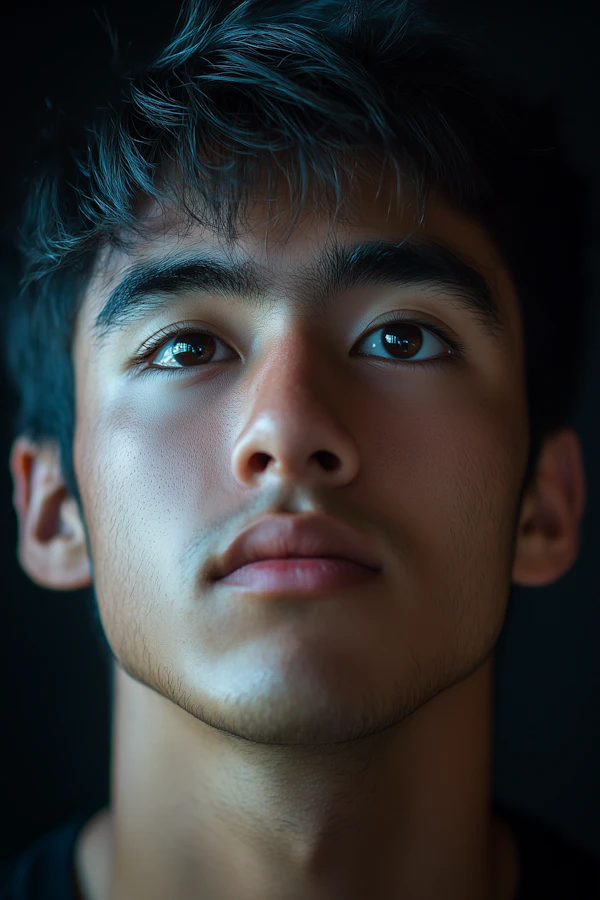 Introspective Portrait of a Young Man