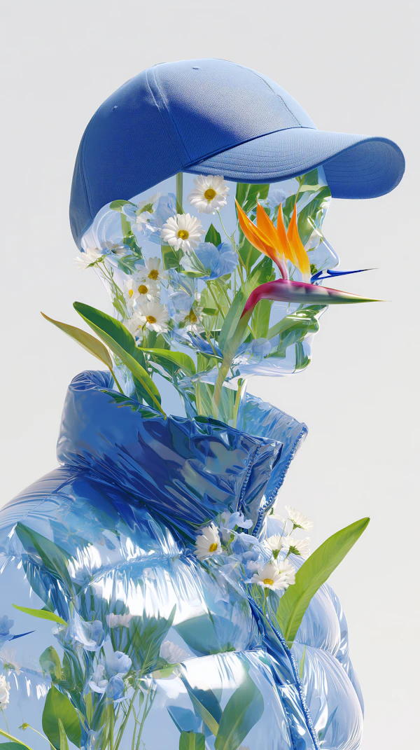 Floral Fusion Portrait