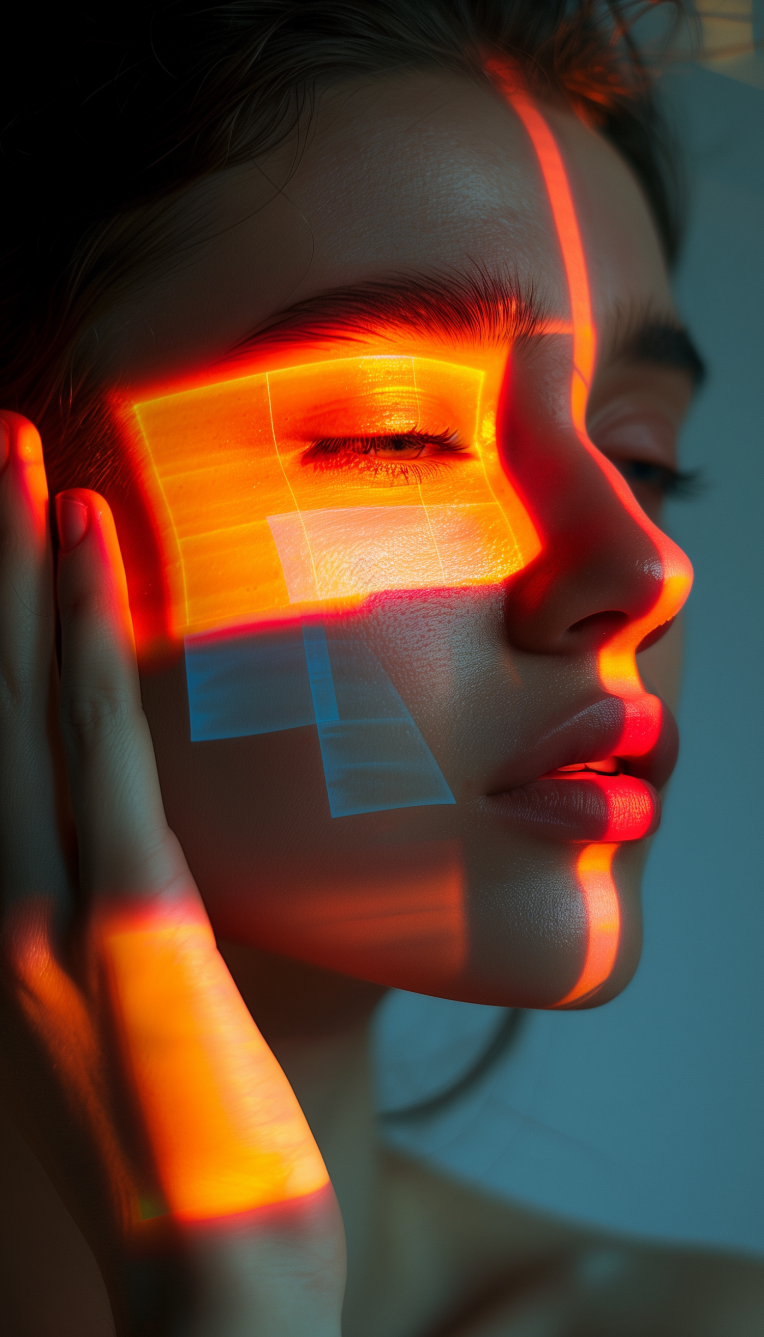 Futuristic Portrait of a Young Woman