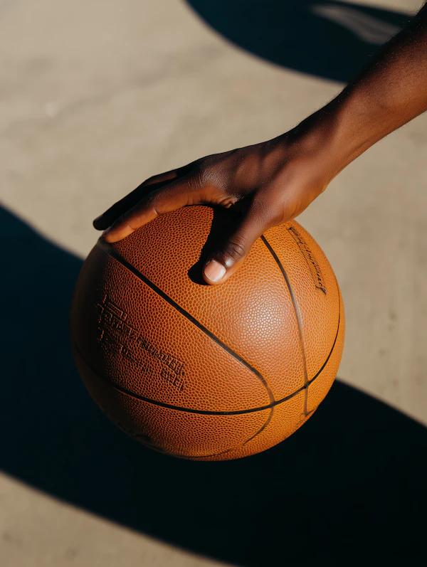 Hand on Basketball