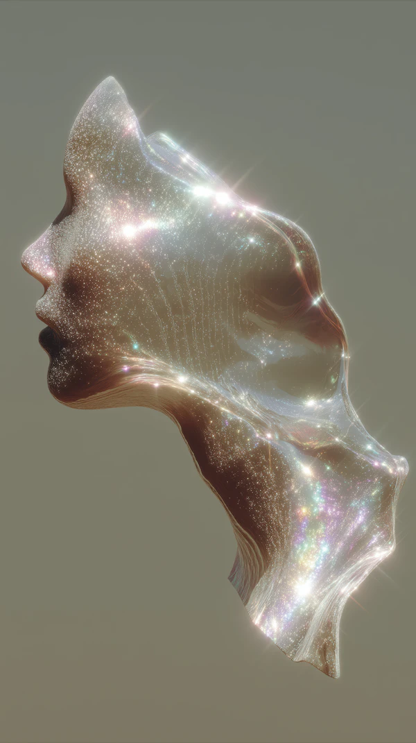 Ethereal 3D Human Profile
