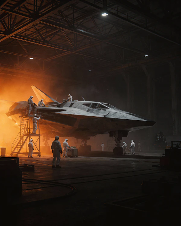 Futuristic Aircraft Hangar