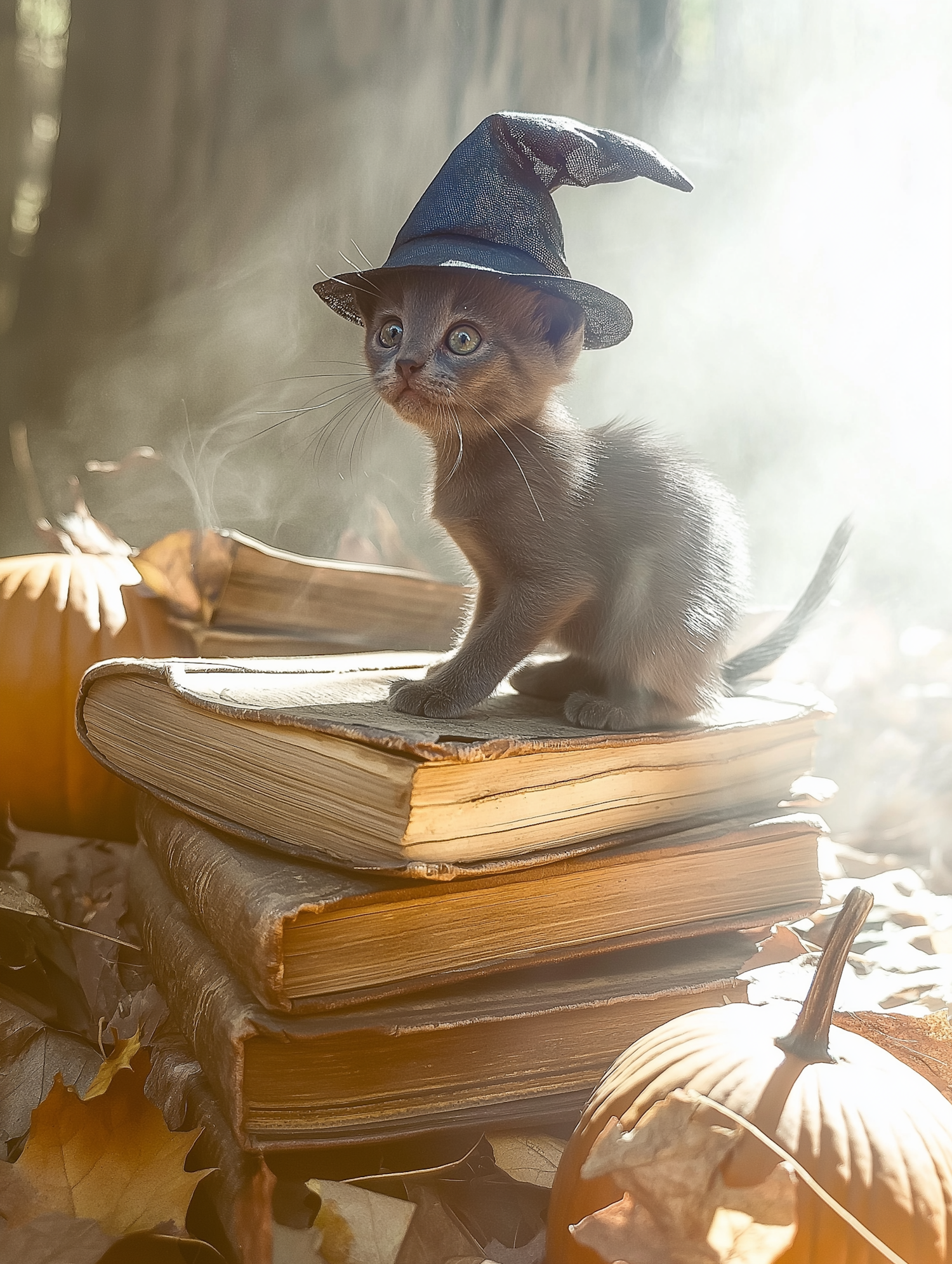 Kitten in Witch Hat