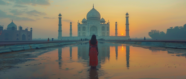 Sunrise at Taj Mahal